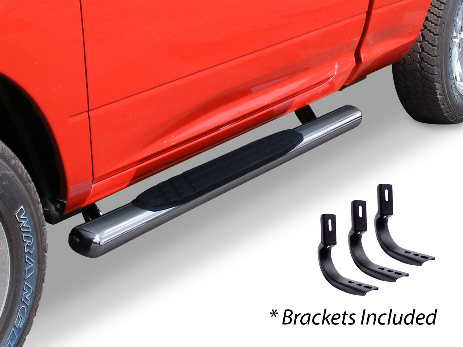 4 Inch OE Xtreme SideSteps With Mounting Bracket Kit Polished Stainless Steel 2009-2025 Dodge Ram 150/2500/3500 Go Rhino