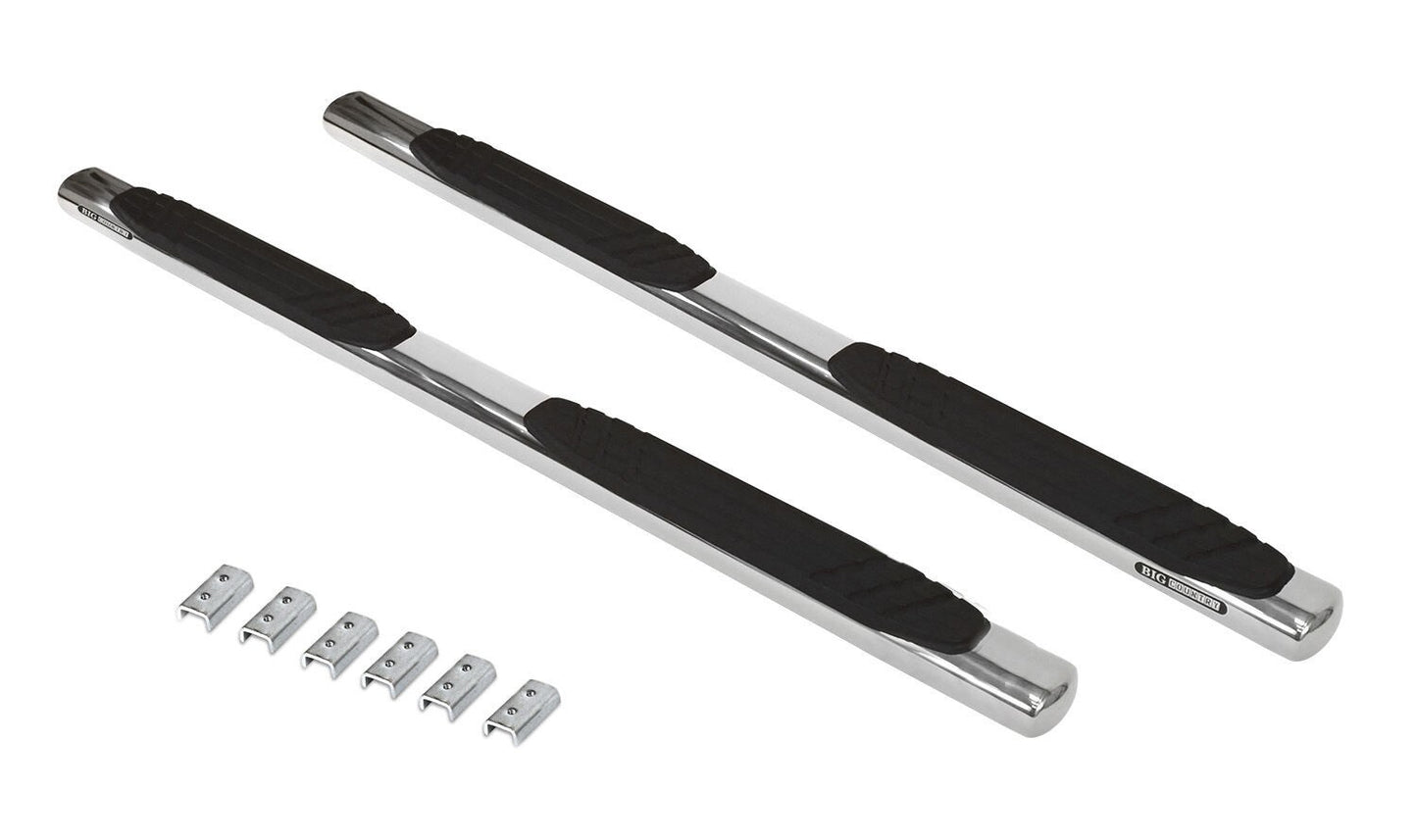4 Inch OE Xtreme SideSteps With Mounting Bracket Kit Polished Stainless Steel 2009-2014 Dodge Ram 1500 Go Rhino