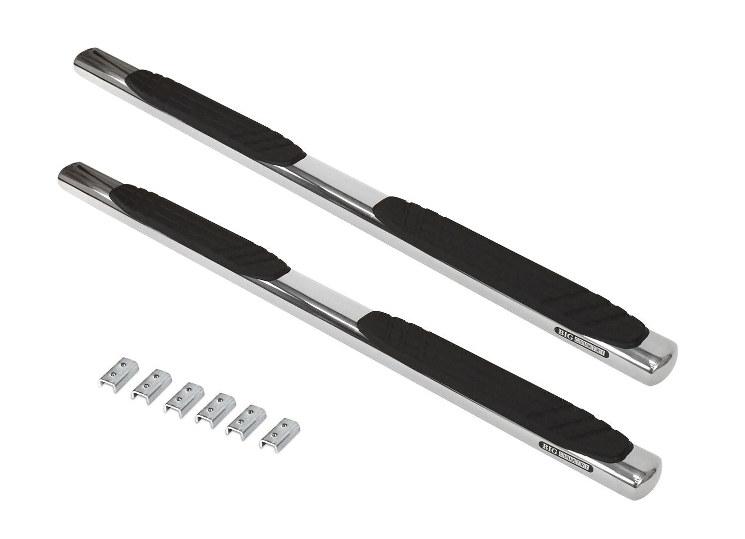 4 Inch OE Xtreme SideSteps With Mounting Bracket Kit Polished Stainless Steel 2009-2010 Dodge Ram 1500/2500/3500 Go Rhino