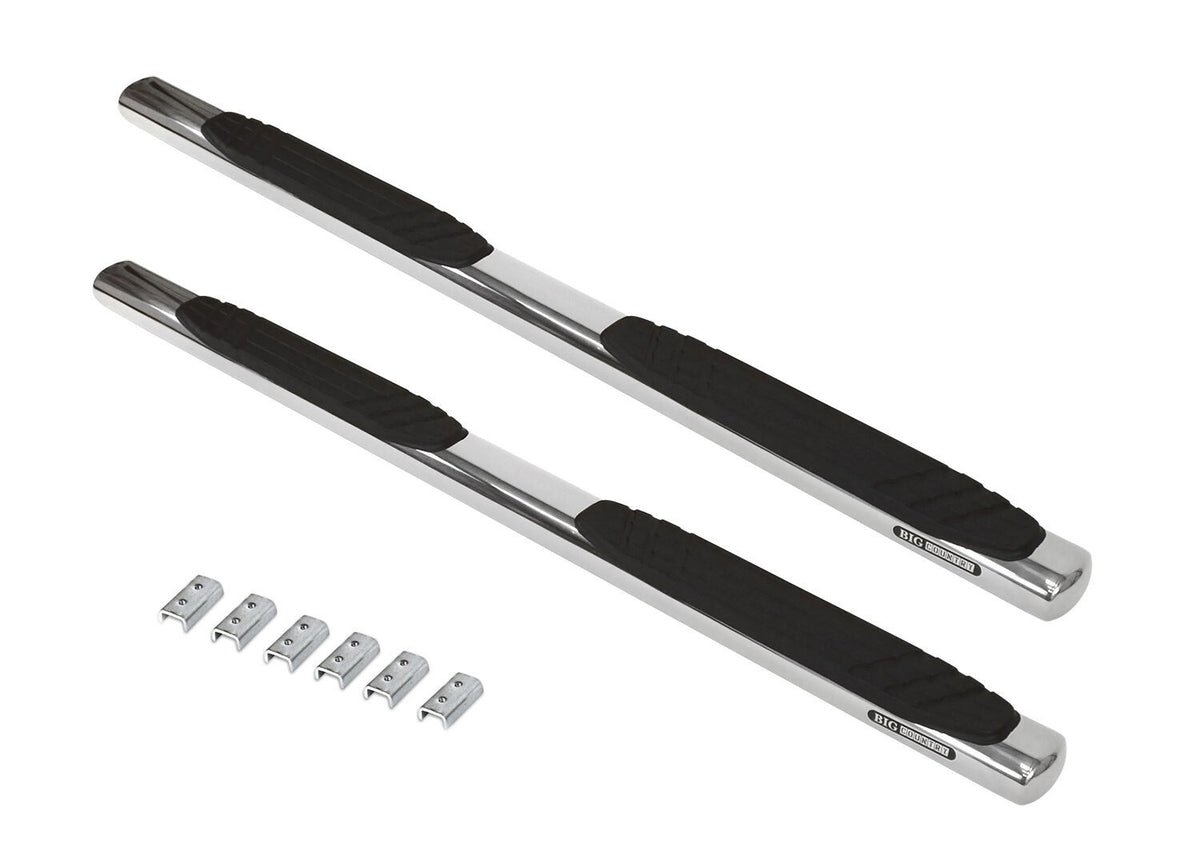 4 Inch OE Xtreme SideSteps With Mounting Bracket Kit Polished Stainless Steel 2009-2014 Dodge Ram 1500 Go Rhino