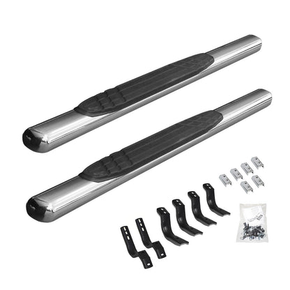 4 Inch OE Xtreme SideSteps With Mounting Bracket Kit Polished Stainless Steel 2004-2014 Ford F-150 Standard Cab Go Rhino