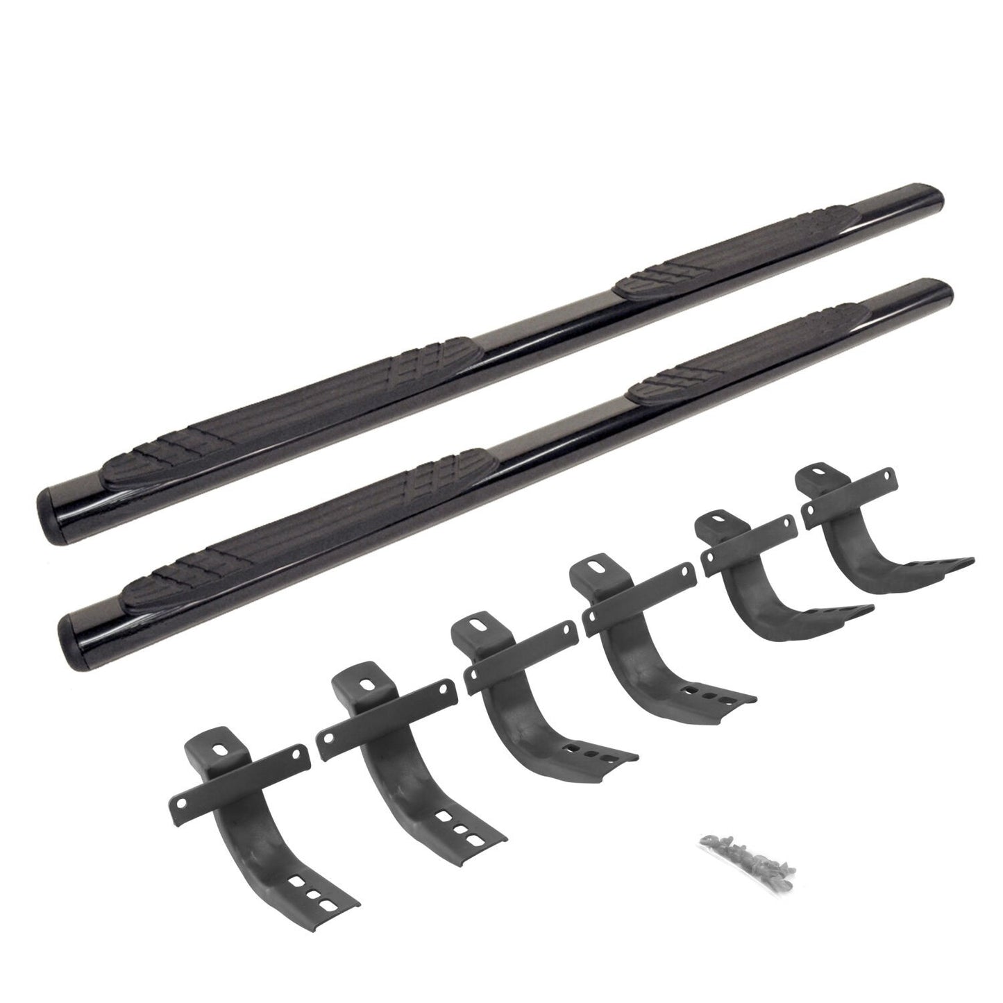 4 Inch OE Xtreme SideSteps With Mounting Bracket Kit Textured Black 2021-2025 Ford Bronco 4 Door Go Rhino