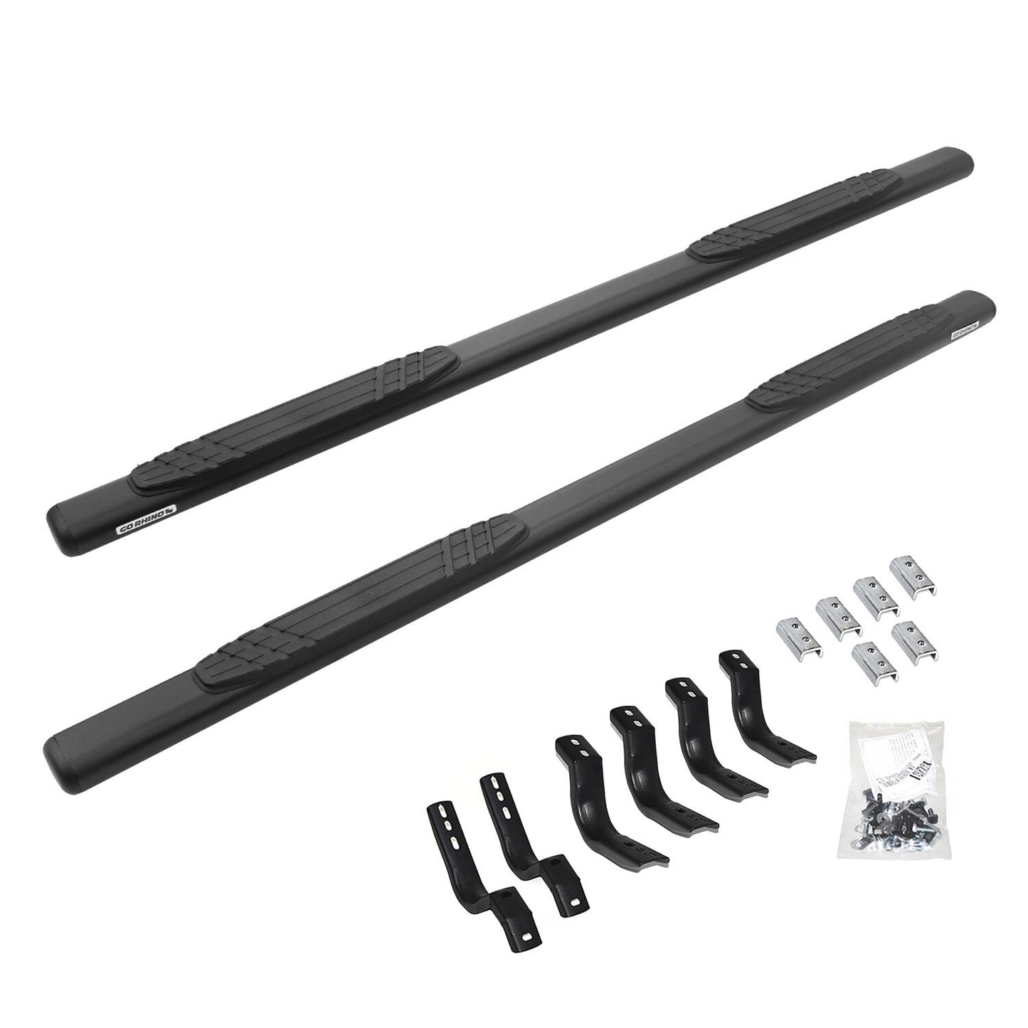 4 Inch OE Xtreme Side Steps with Mounting Brackets Kit Textured Black 2017-2026 Ford F-250/F-350 Go Rhino