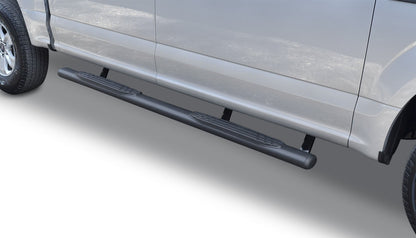 4 Inch OE Xtreme SideSteps With Mounting Bracket Kit Textured Black 2015-2026 Ford F-150/ F-250/F-350 Crew Cab Go Rhino