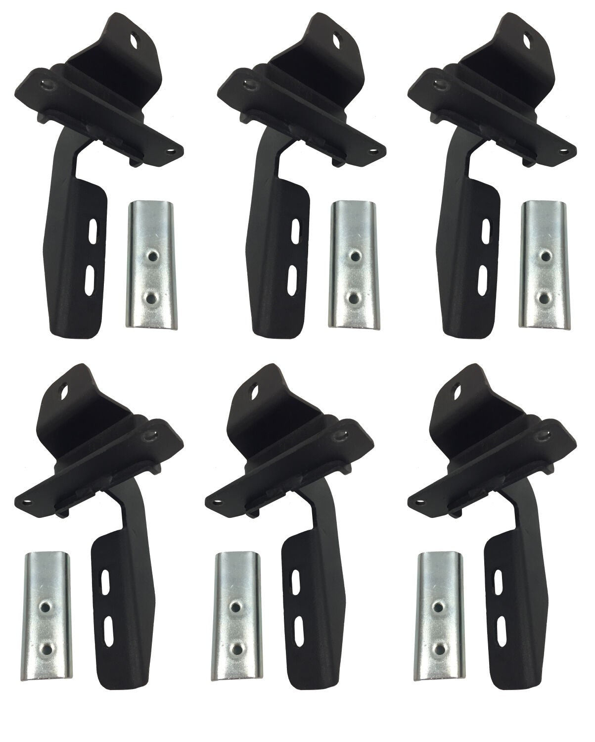OE Xtreme Side Steps Mounting Brackets Only Textured Black 2018-2026 Jeep Wrangler Go Rhino
