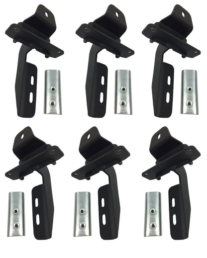 OE Xtreme Side Steps Mounting Brackets Only Textured Black 2018-2026 Jeep Wrangler Go Rhino