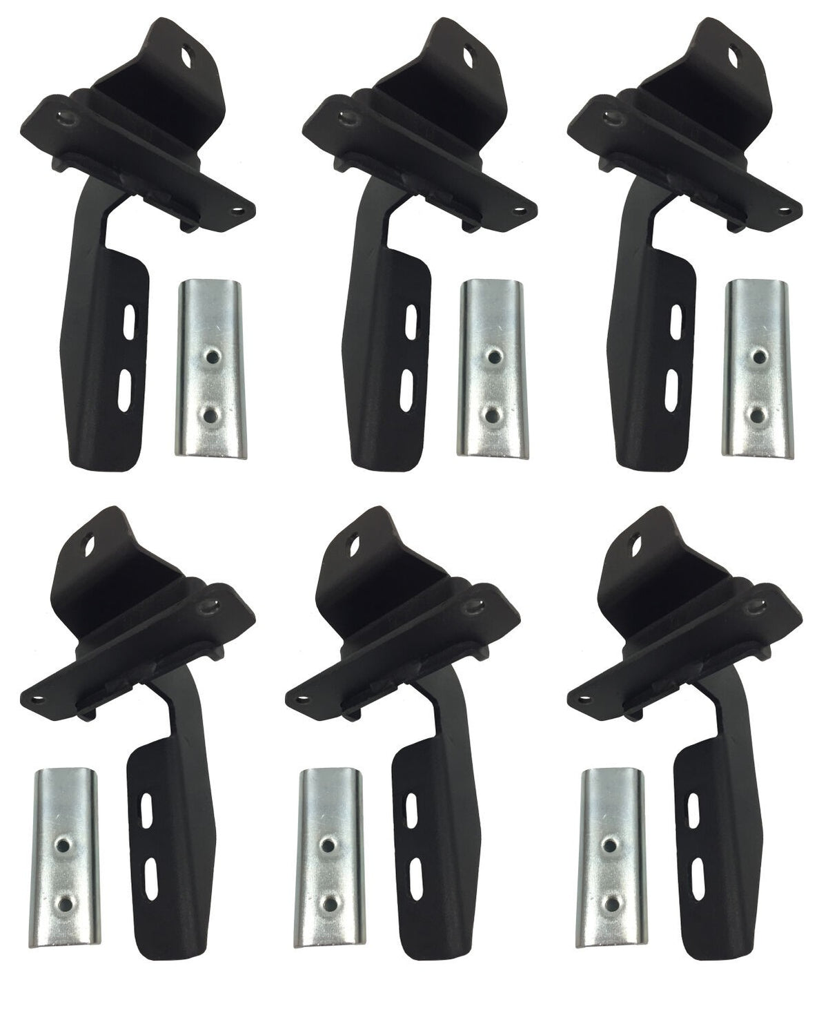 OE Xtreme Side Steps Mounting Brackets Only Textured Black 2018-2026 Jeep Wrangler Go Rhino