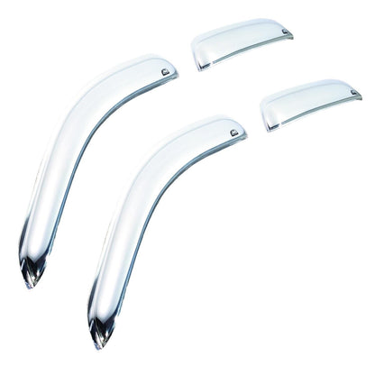 Ventvisor Deflector for 2007-2014 Silverado/Sierra 1500 Crew Cab Pickup Chrome Outside Mount 4 Piece AVS