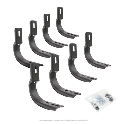 OE Xtreme Side Steps Mounting Brackets Only Textured Black 2020-2025 Jeep Gladiator Go Rhino
