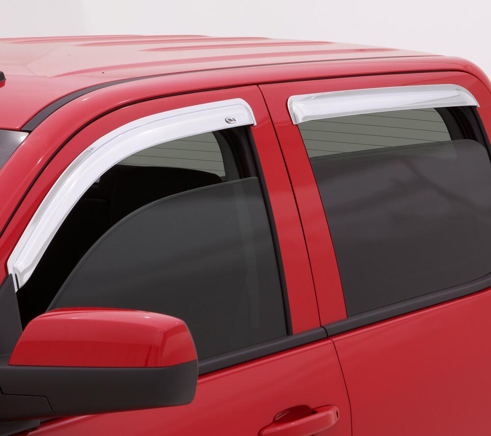 Ventvisor Deflector for 2002-2009 Dodge Ram 2500 and More Chrome Outside Mount 4 Piece AVS