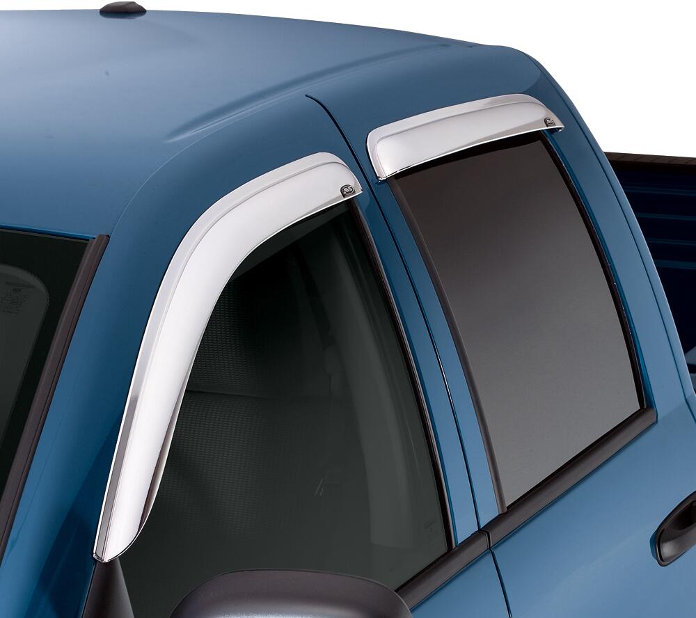 Ventvisor Deflector for 2019-2024 Ram 1500 Crew Cab Pickup Chrome Outside Mount 4 Piece AVS
