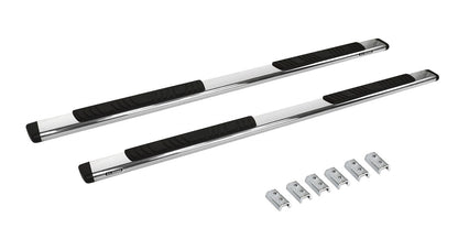 5 Inch OE Xtreme Low Profile SideSteps With Mounting Bracket Kit Polished Stainless Steel 2007-2018 Silverado/Sierra 1500/2500 HD Go Rhino