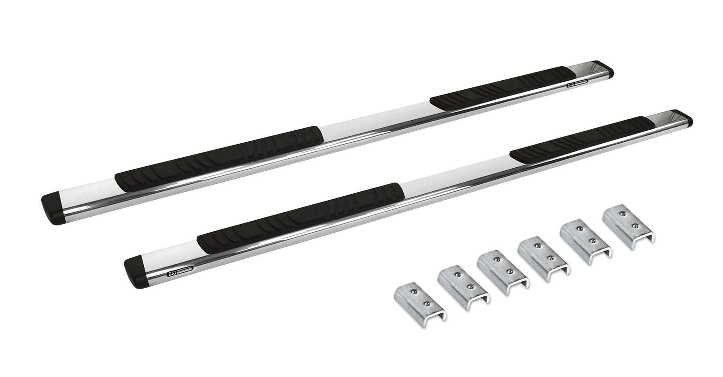 5 Inch OE Xtreme Low Profile SideSteps With Mounting Bracket Kit Polished Stainless Steel 2009-2010 Dodge Ram 1500/2500/3500 Go Rhino