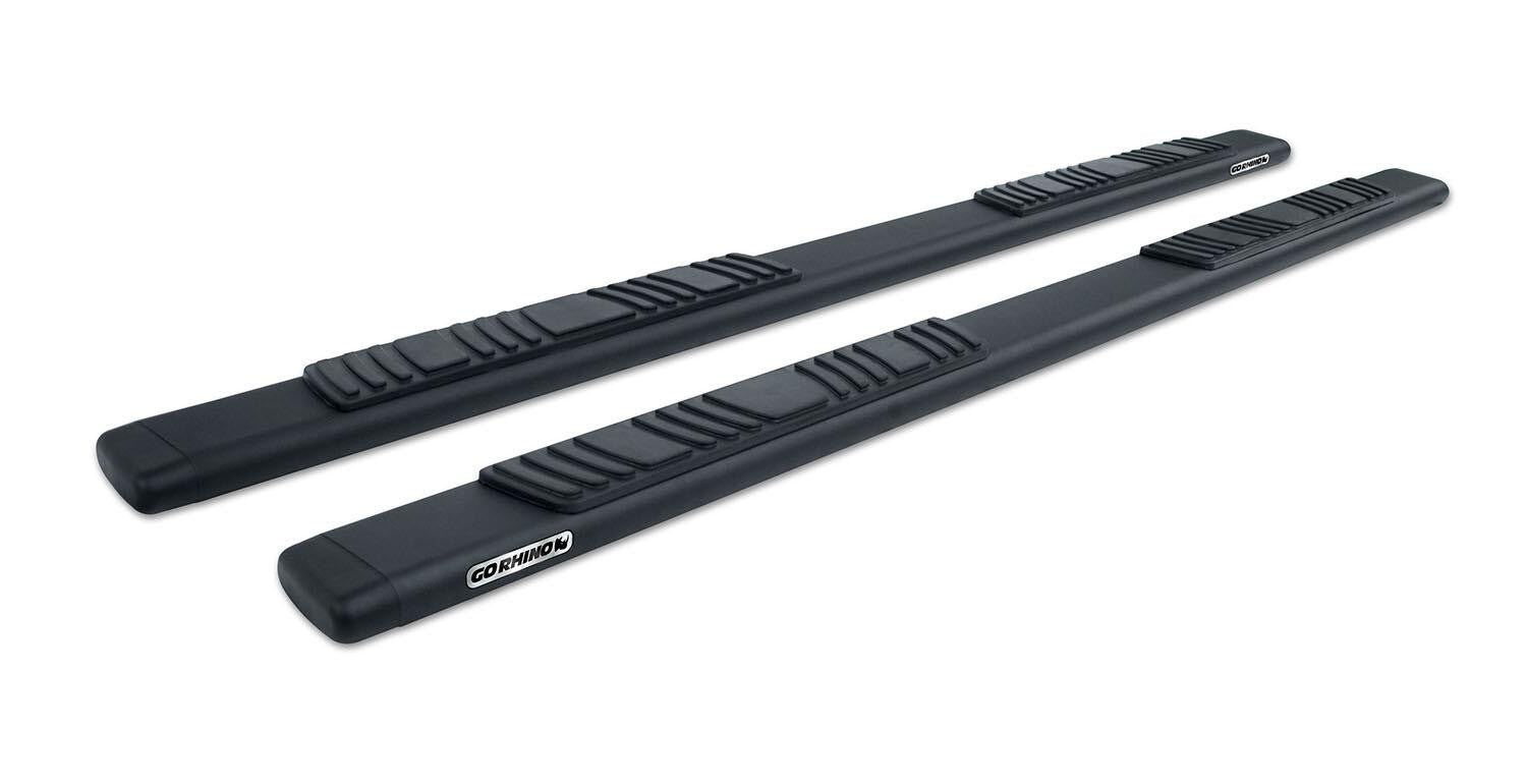 5 Inch OE Xtreme Low Profile SideSteps With Mounting Bracket Kit Textured Black 2004-2014 Ford F-150 Extended Cab Go Rhino