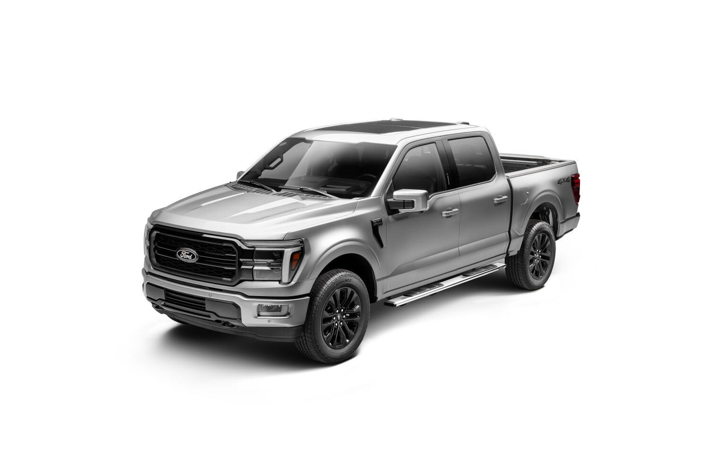 5 Inch OE Xtreme Low Profile SideSteps With Mounting Bracket Kit Polished Stainless Steel 2015-2026 Ford F-150/ F-250/F-350 Go Rhino