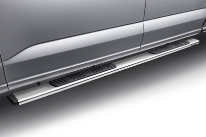 5 Inch OE Xtreme Low Profile SideSteps With Mounting Bracket Kit Polished Stainless Steel 2015-2026 Ford F-150/ F-250/F-350 Go Rhino