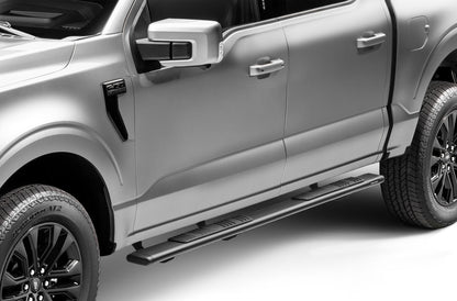 5 Inch OE Xtreme Low Profile SideSteps With Mounting Bracket Kit Textured Black 2015-2026 Ford F-150/ F-250/F-350 4 Door Go Rhino