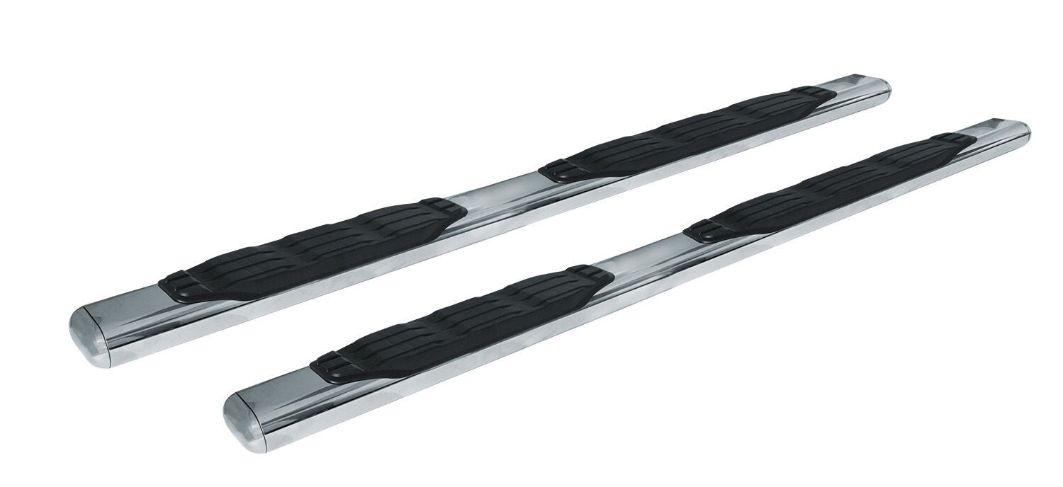 5 Inch OE Xtreme Low Profile SideSteps With Mounting Bracket Kit Polished Stainless Steel 2019-2026 Ram 1500 Go Rhino