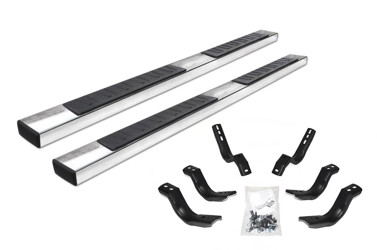 6 Inch OE Xtreme II SideSteps With Mounting Bracket Kit Polished Stainless Steel 2019-2026 Ford Ranger Go Rhino