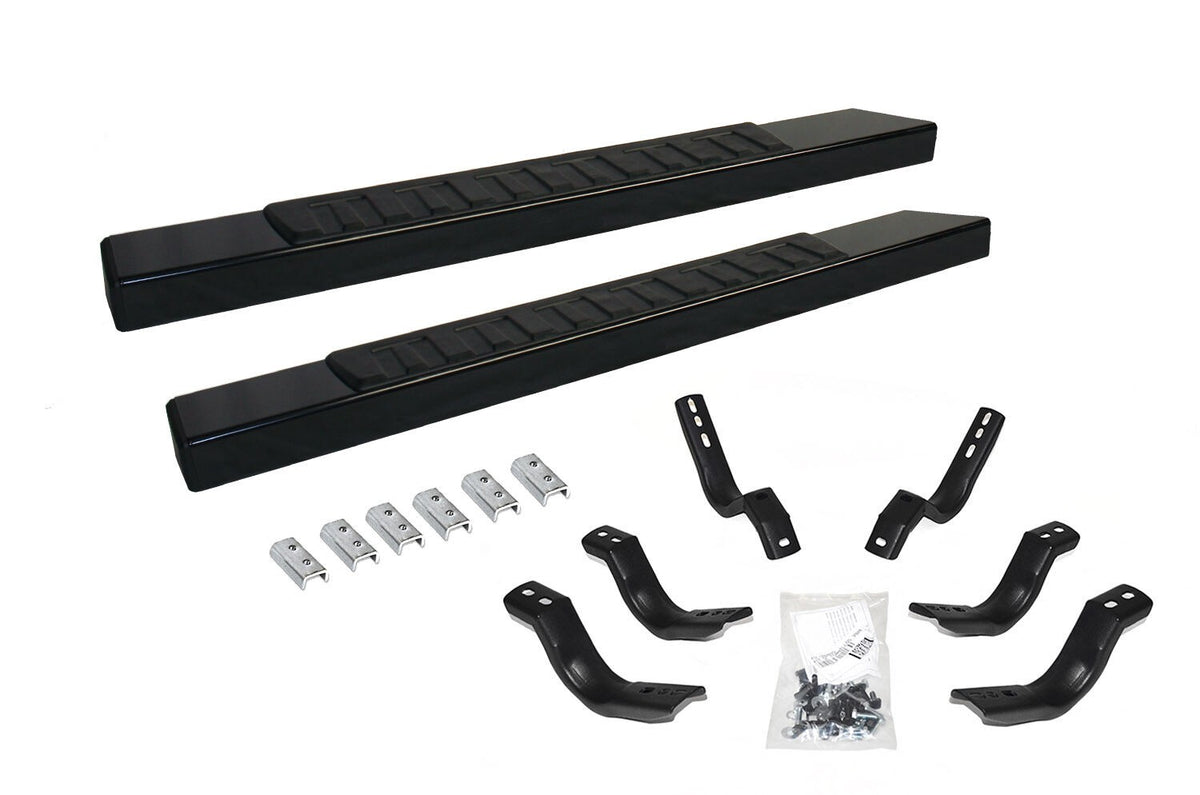6 Inch OE Xtreme II SideSteps With Mounting Bracket Kit Textured Black 2004-2014 Ford F-150 Go Rhino