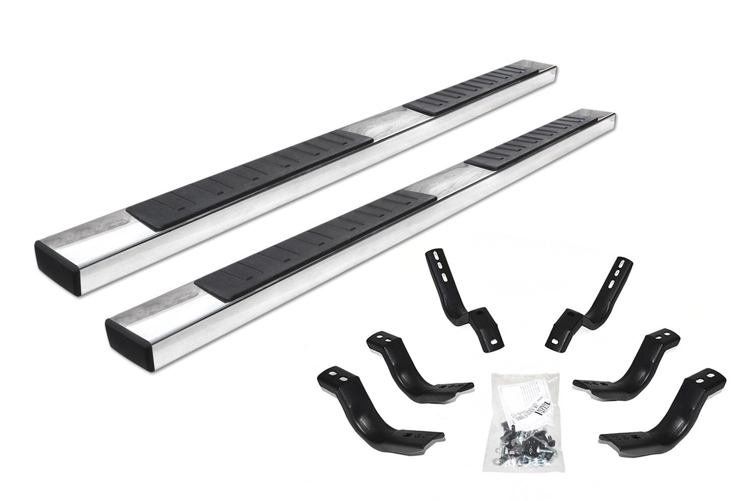 6 Inch OE Xtreme II SideSteps With Mounting Bracket Kit Polished Stainless Steel 2017-2026 Ford F-250/F-350 Go Rhino
