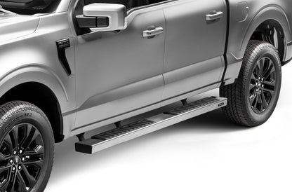 6 Inch OE Xtreme II SideSteps With Mounting Bracket Kit Polished Stainless Steel 2015-2026 Ford F-150/ F-250/F-350 Crew Cab Go Rhino
