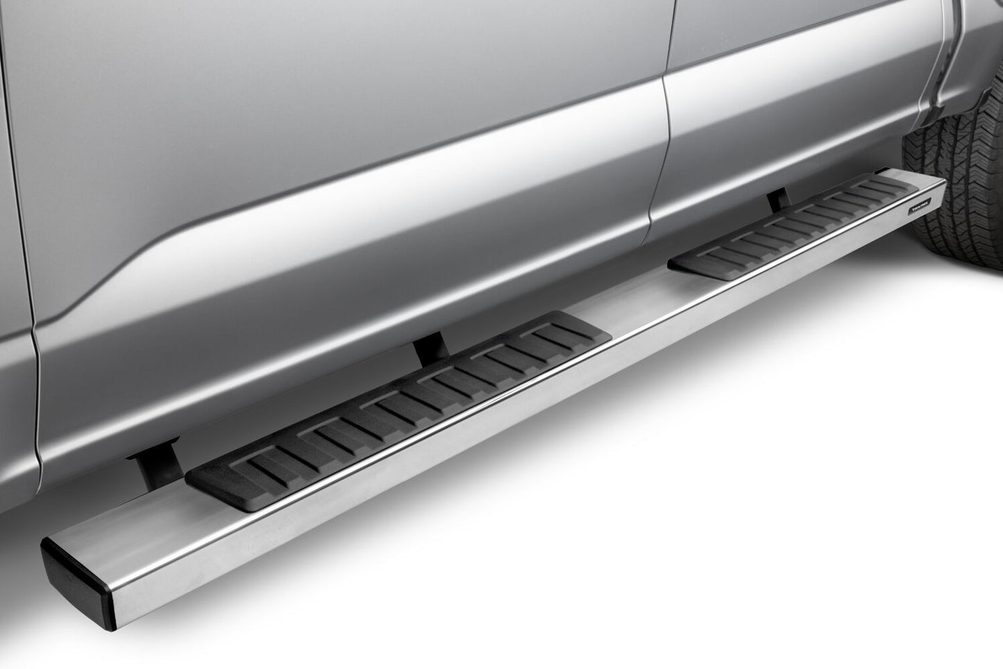 6 Inch OE Xtreme II SideSteps With Mounting Bracket Kit Polished Stainless Steel 2015-2026 Ford F-150/ F-250/F-350 Crew Cab Go Rhino