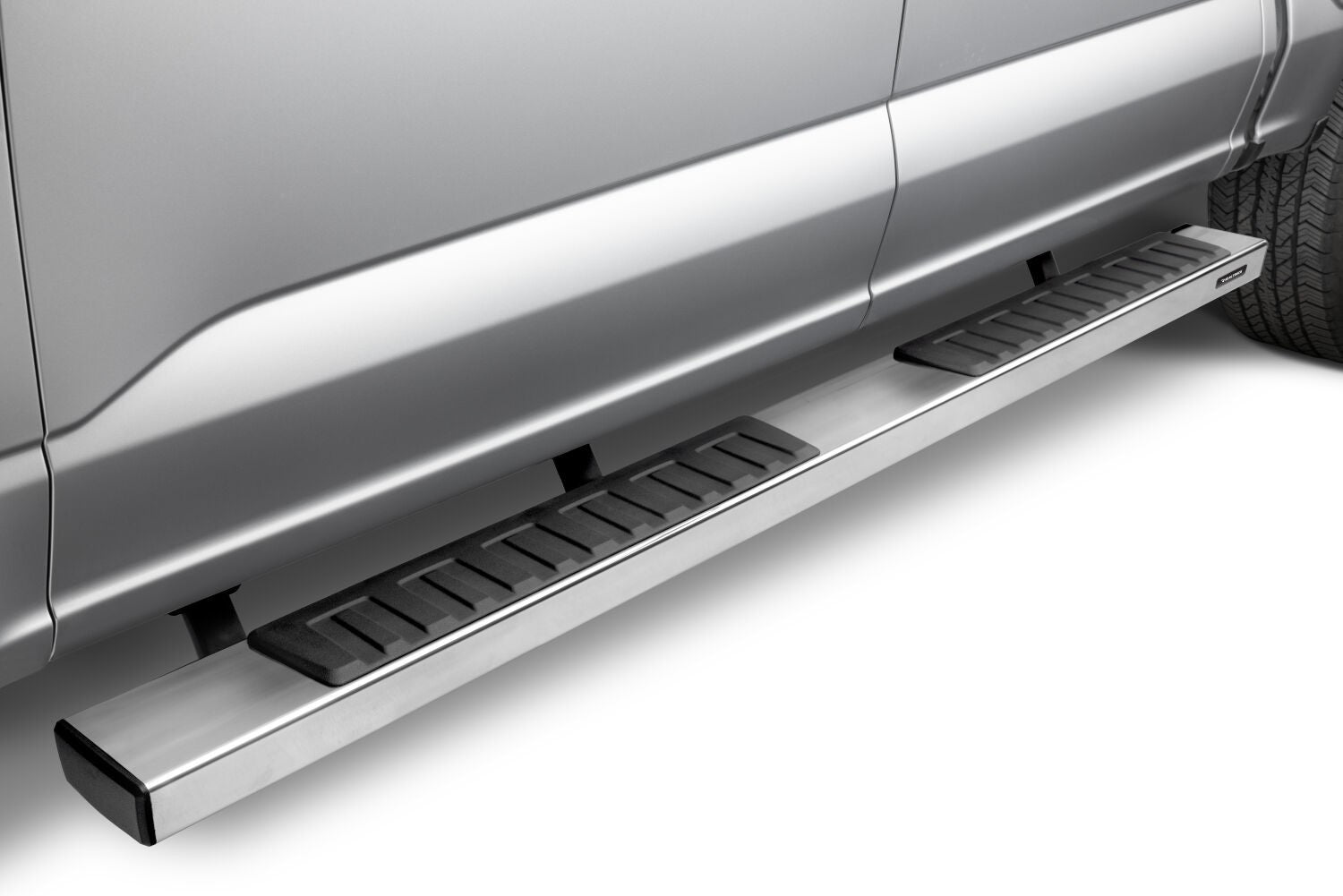 6 Inch OE Xtreme II SideSteps With Mounting Bracket Kit Polished Stainless Steel 2015-2026 Ford F-150/ F-250/F-350 Crew Cab Go Rhino