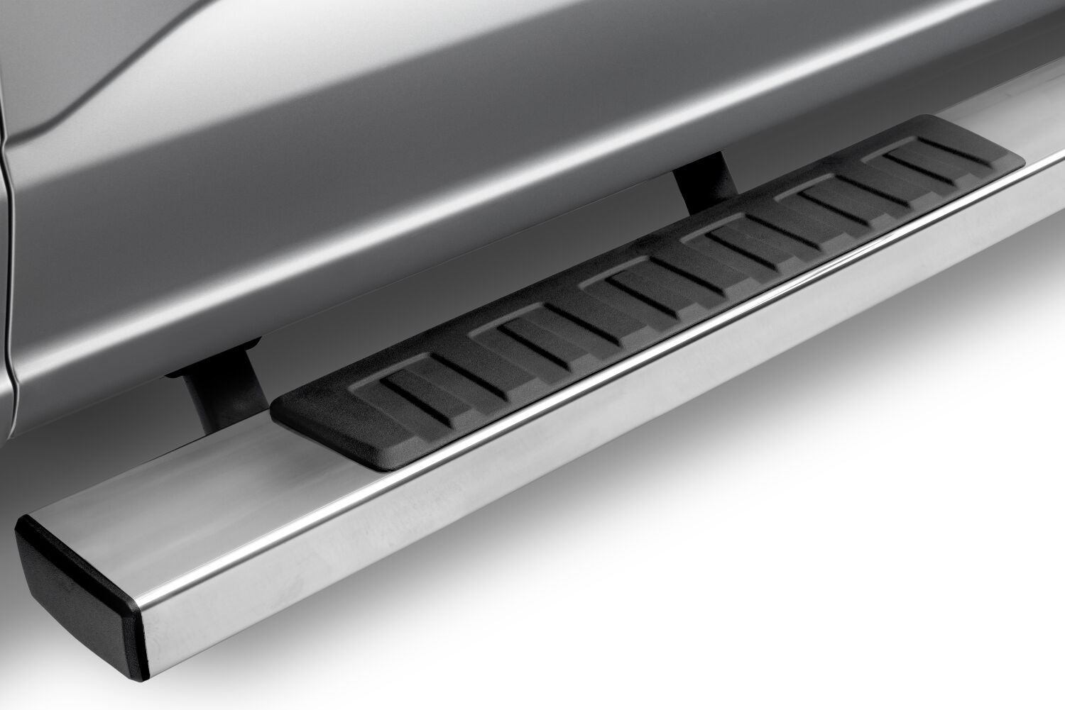 6 Inch OE Xtreme II SideSteps With Mounting Bracket Kit Polished Stainless Steel 2015-2026 Ford F-150/ F-250/F-350 Crew Cab Go Rhino