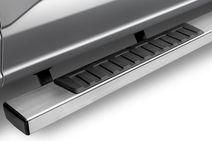 6 Inch OE Xtreme II SideSteps With Mounting Bracket Kit Polished Stainless Steel 2015-2026 Ford F-150/ F-250/F-350 Crew Cab Go Rhino