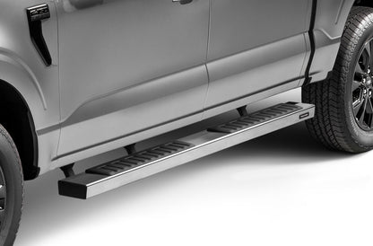 6 Inch OE Xtreme II SideSteps With Mounting Bracket Kit Polished Stainless Steel 2015-2026 Ford F-150/ F-250/F-350 Crew Cab Go Rhino