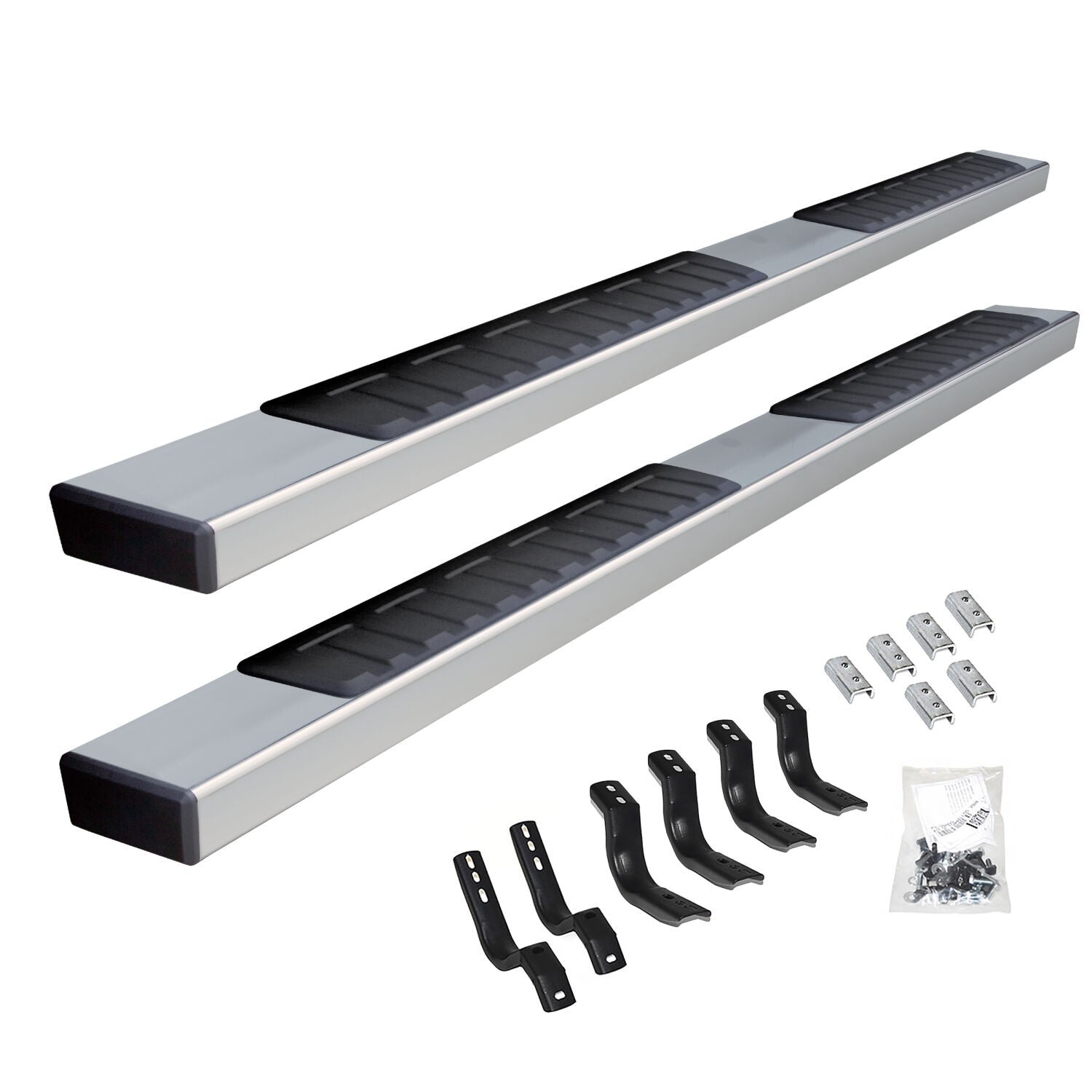 6 Inch OE Xtreme II SideSteps With Mounting Bracket Kit Polished Stainless Steel 2022-2026 Toyota Tundra Go Rhino
