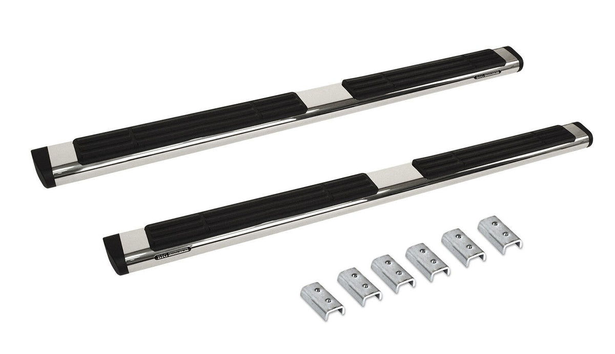 6 Inch OE Xtreme SideSteps With Mounting Bracket Kit Polished Stainless Steel 2019-2026 Silverado/Sierra 1500/2500 HD Go Rhino