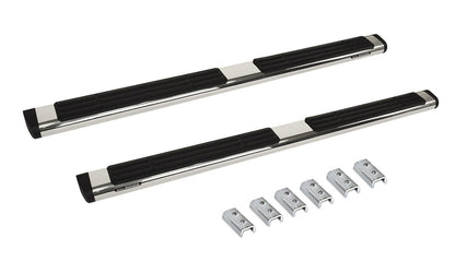 6 Inch OE Xtreme SideSteps With Mounting Bracket Kit Polished Stainless Steel 2019-2026 Silverado/Sierra 1500/2500 HD Go Rhino