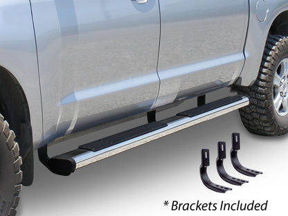6 Inch OE Xtreme SideSteps With Mounting Bracket Kit Polished Stainless Steel 2019-2026 Silverado/Sierra 1500/2500 HD Go Rhino