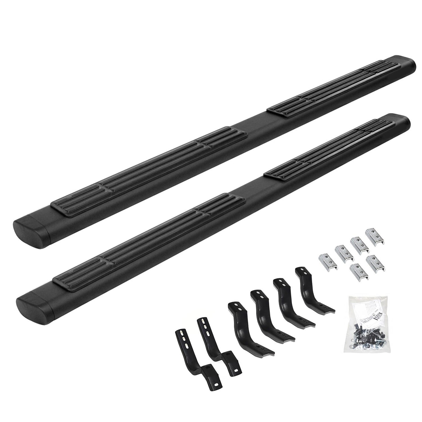 6 Inch OE Xtreme SideSteps With Mounting Bracket Kit Textured Black 2019-2026 Silverado/Sierra 1500/2500 HD Go Rhino