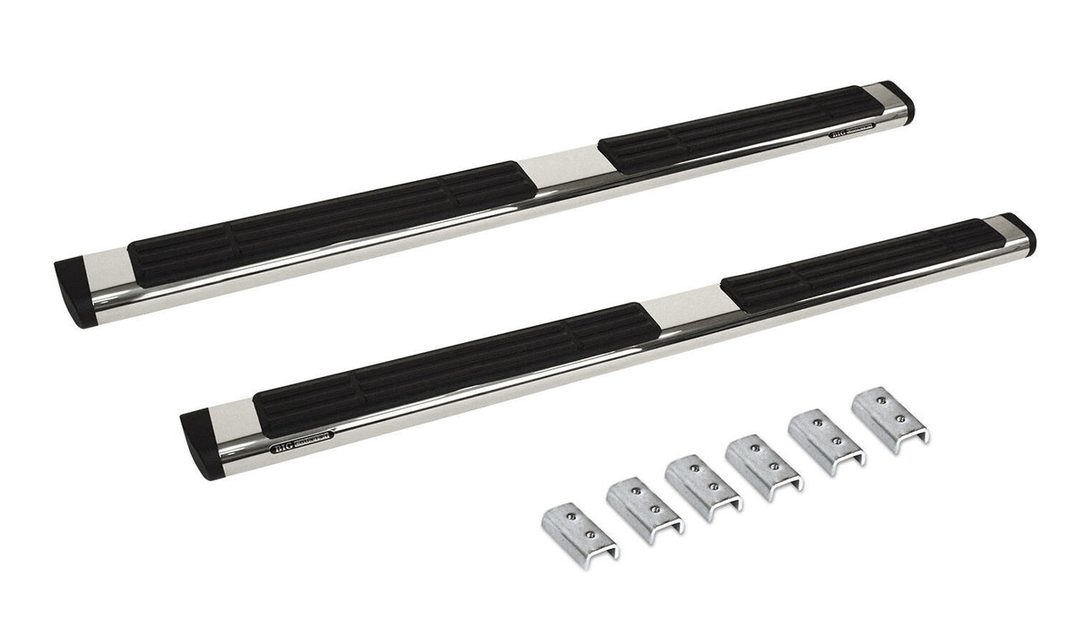 6 Inch OE Xtreme SideSteps With Mounting Bracket Kit Polished Stainless Steel 2009-2010 Dodge Ram 1500/2500/3500 Go Rhino