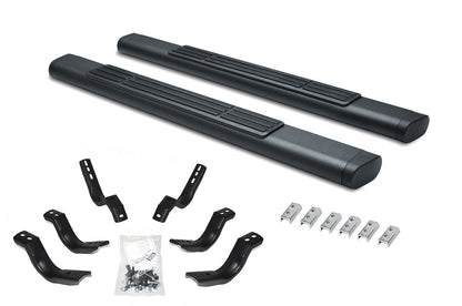 6 Inch OE Xtreme SideSteps With Mounting Bracket Kit Textured Black 2004-2014 Ford F-150 Go Rhino