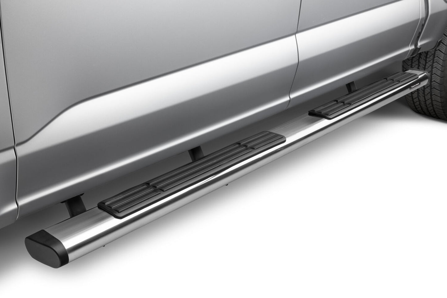 6 Inch OE Xtreme SideSteps With Mounting Bracket Kit Polished Stainless Steel 2015-2026 Ford F-150/ F-250/F-350 Crew Cab Go Rhino