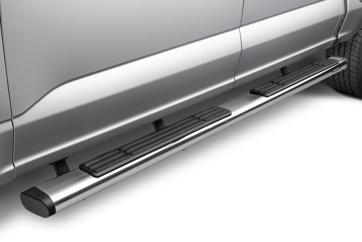 6 Inch OE Xtreme SideSteps With Mounting Bracket Kit Polished Stainless Steel 2015-2026 Ford F-150/ F-250/F-350 Crew Cab Go Rhino