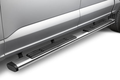 6 Inch OE Xtreme SideSteps With Mounting Bracket Kit Polished Stainless Steel 2015-2026 Ford F-150/ F-250/F-350 Crew Cab Go Rhino