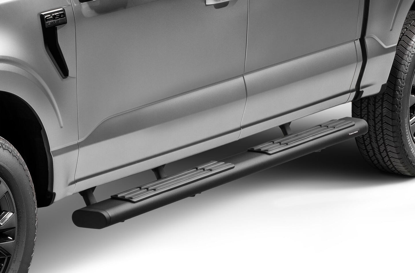 6 Inch OE Xtreme SideSteps With Mounting Bracket Kit Textured Black 2015-2026 Ford F-150/ F-250/F-350 Crew CabGo Rhino