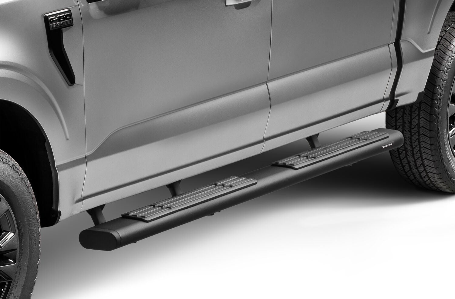 6 Inch OE Xtreme SideSteps With Mounting Bracket Kit Textured Black 2015-2026 Ford F-150/ F-250/F-350 Crew CabGo Rhino