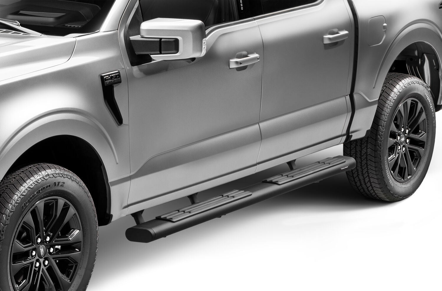 6 Inch OE Xtreme SideSteps With Mounting Bracket Kit Textured Black 2015-2026 Ford F-150/ F-250/F-350 Crew CabGo Rhino