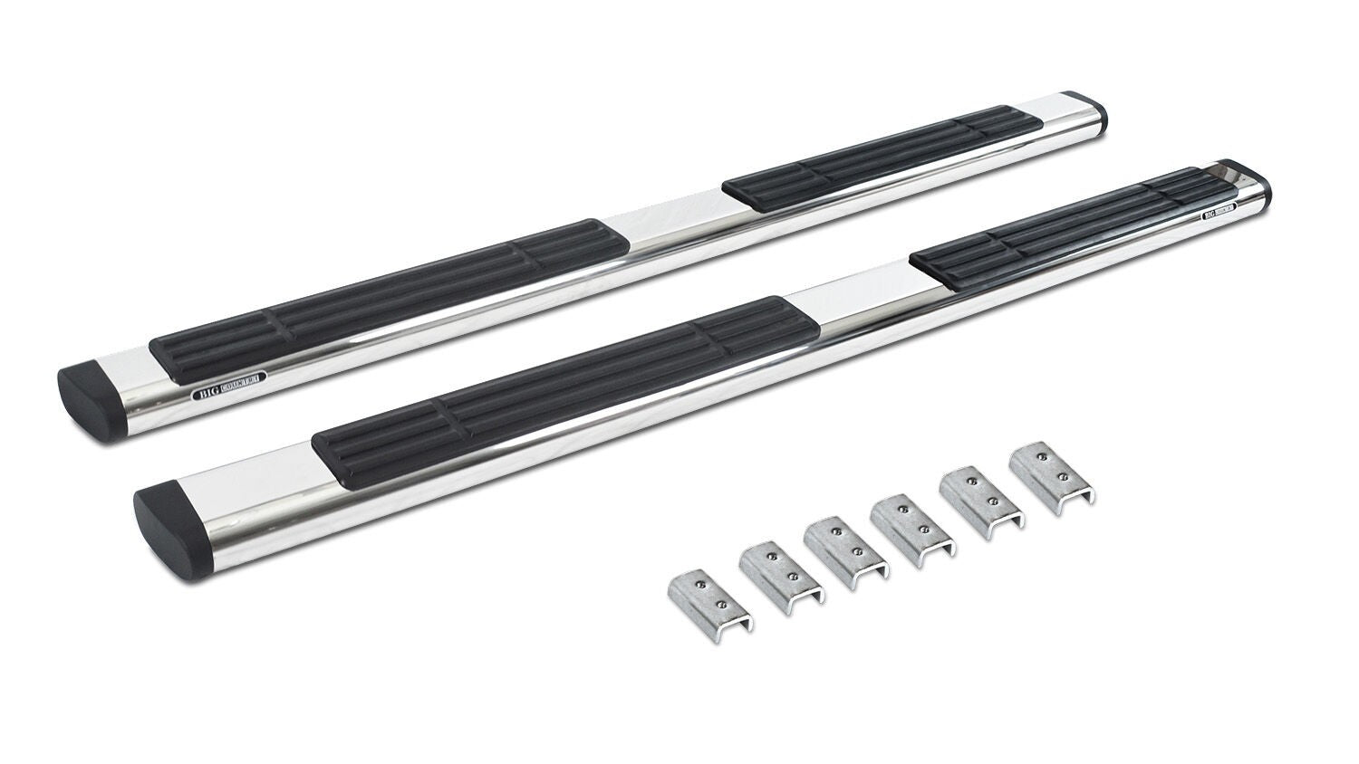 6 Inch OE Xtreme SideSteps With Mounting Bracket Kit Polished Stainless Steel 2015-2018 Ram 1500 Go Rhino