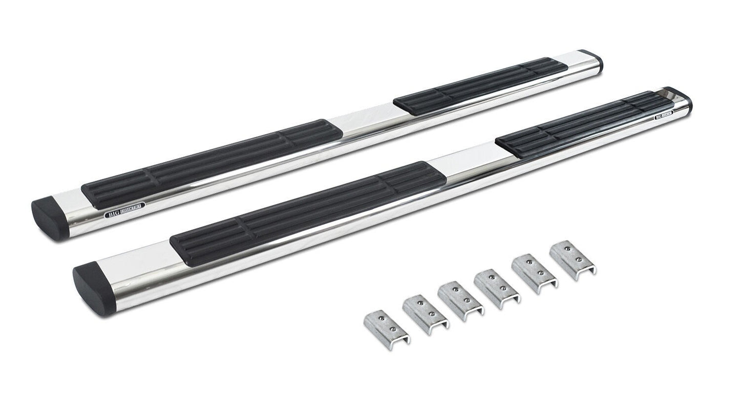6 Inch OE Xtreme SideSteps With Mounting Bracket Kit Polished Stainless Steel 2020-2025 Jeep Gladiator Go Rhino