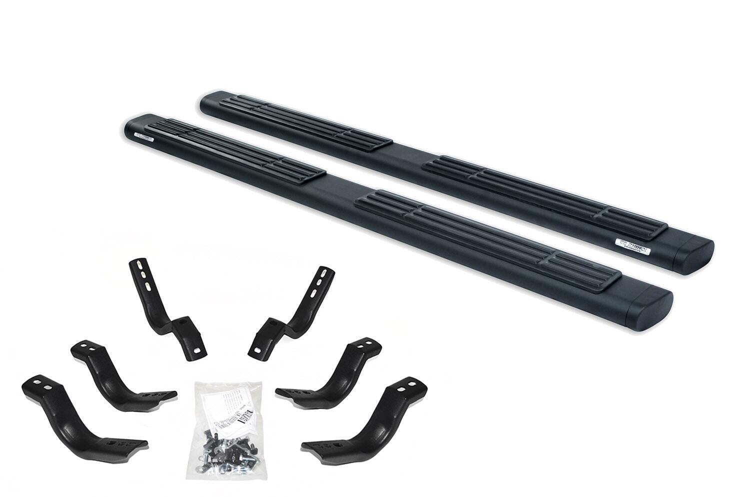 6 Inch OE Xtreme SideSteps With Mounting Bracket Kit Textured Black 2020-2025 Jeep Gladiator Go Rhino