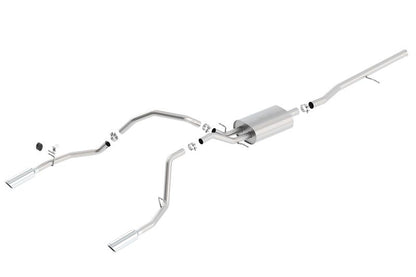 Borla 14 Silv/Sierra 1500 C/B Touring Exhaust /2.75in in Muffler 2.25inout 4inTIp SS Rear Exit