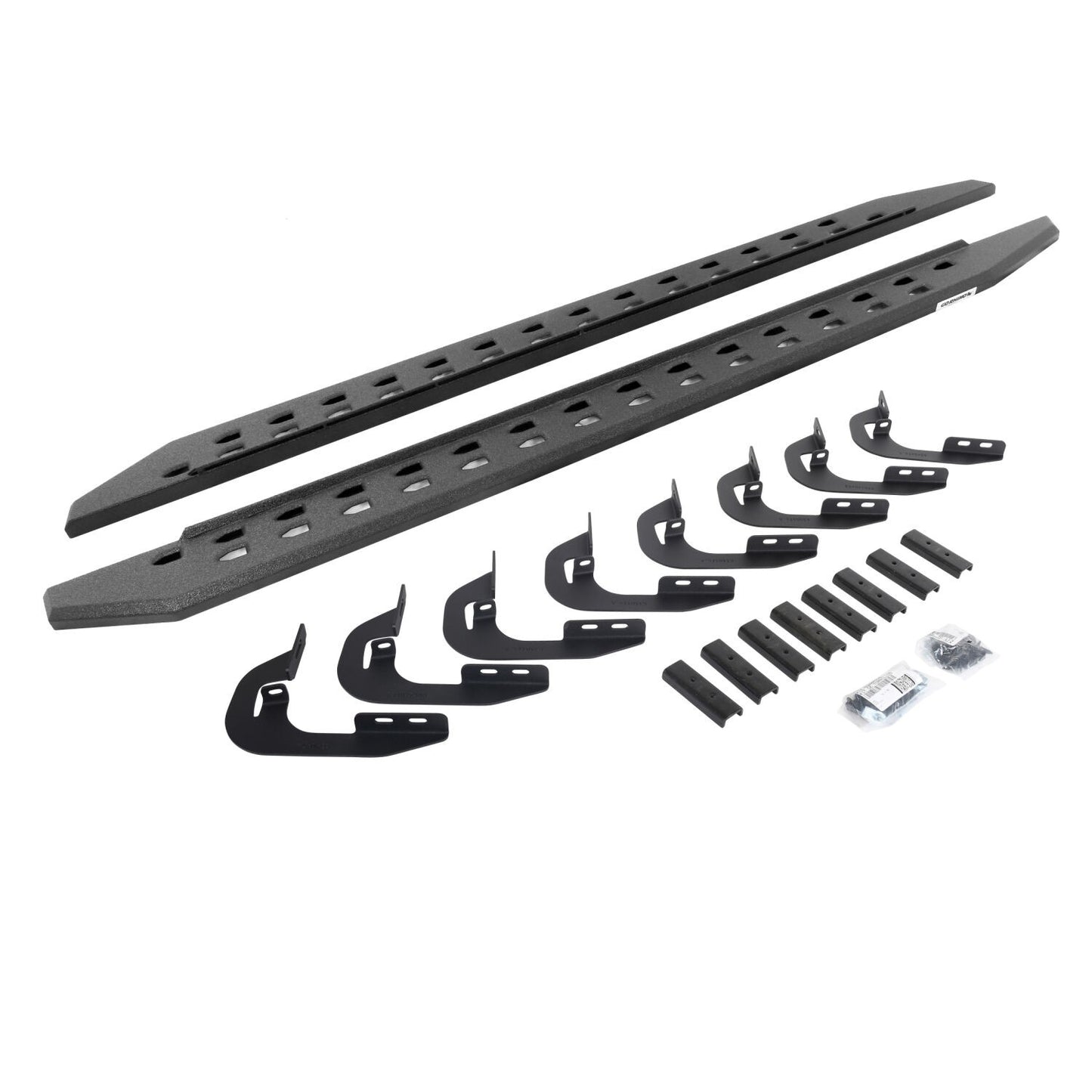 RB20 Slim Line Running Boards With Mounting Brackets Protective Bedliner Coating 2019-2026 Sierra 1500 2020-2026 Sierra 2500/3500 HD Go Rhino