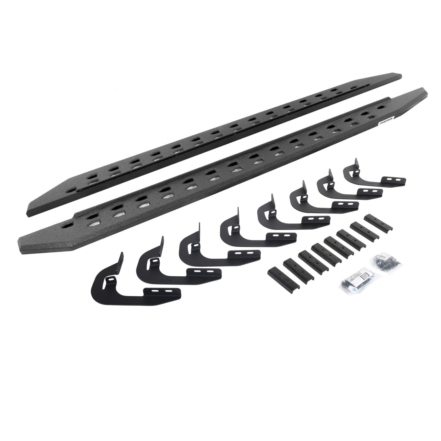 RB20 Slim Line Running Boards With Mounting Brackets Protective Bedliner Coating 2019-2026 Sierra 1500 2020-2026 Sierra 2500/3500 HD Go Rhino